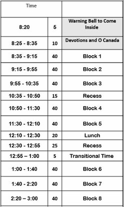 Bell Times | Trinity Christian Academy